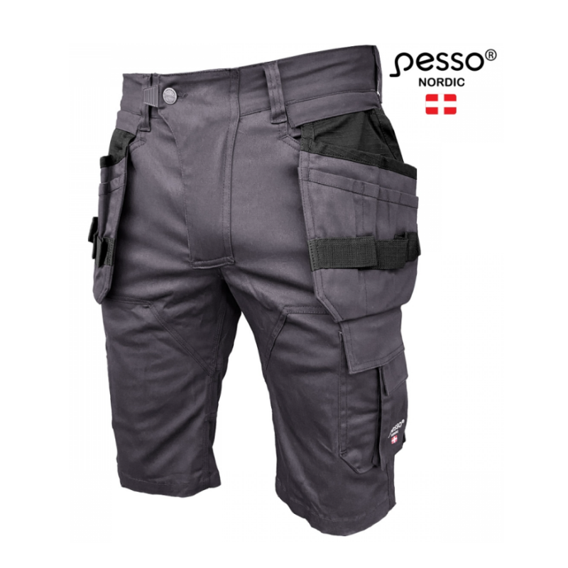 Darbo šortai Pesso Twill Stretch pilki